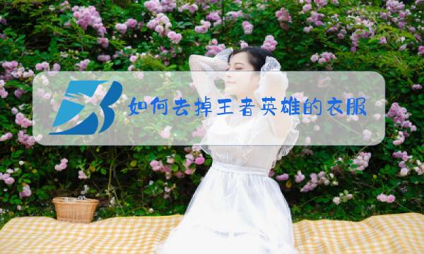 如何去掉王者英雄的衣服图片