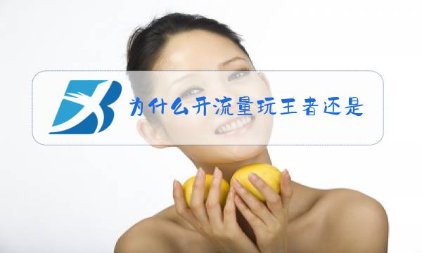 为什么开流量玩王者还是卡图片