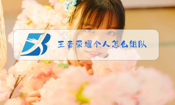 王者荣耀个人怎么组队图片