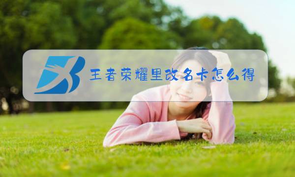 王者荣耀里改名卡怎么得图片