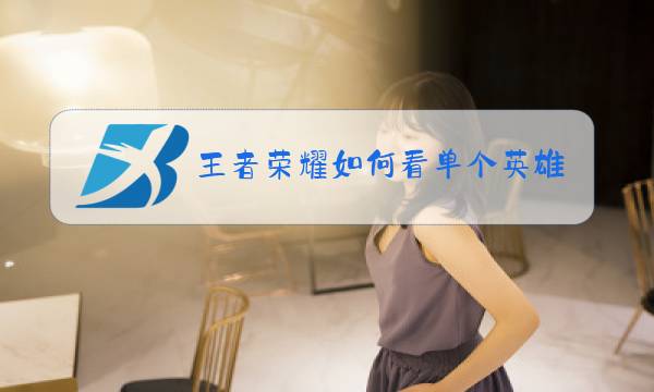 王者荣耀如何看单个英雄战绩图片