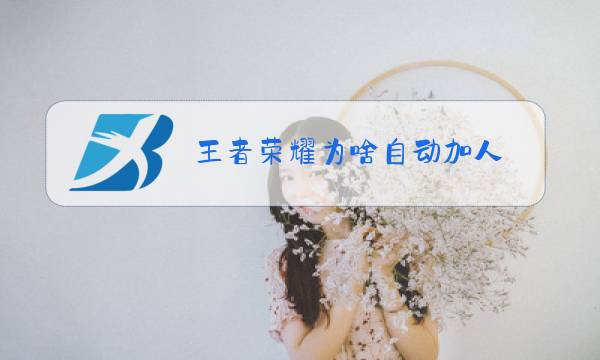王者荣耀为啥自动加人