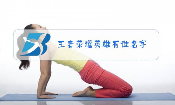 王者荣耀英雄有谁名字