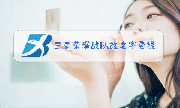 王者荣耀战队改名字要钱吗图片