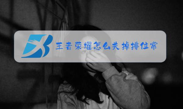 王者荣耀怎么关掉排位常用英雄图片