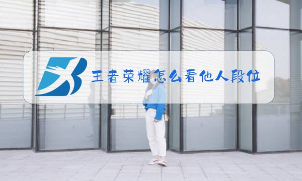 王者荣耀怎么看他人段位图片