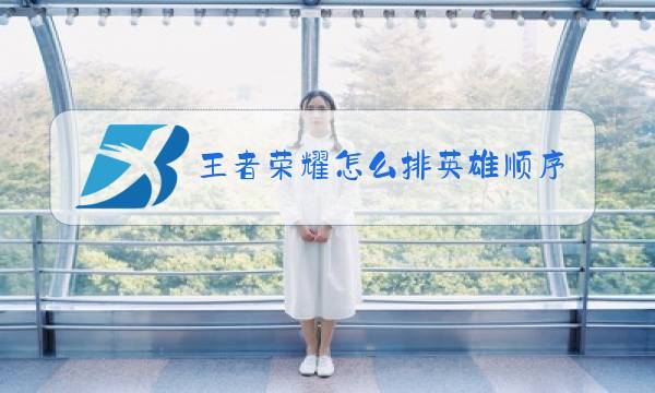 王者荣耀怎么排英雄顺序