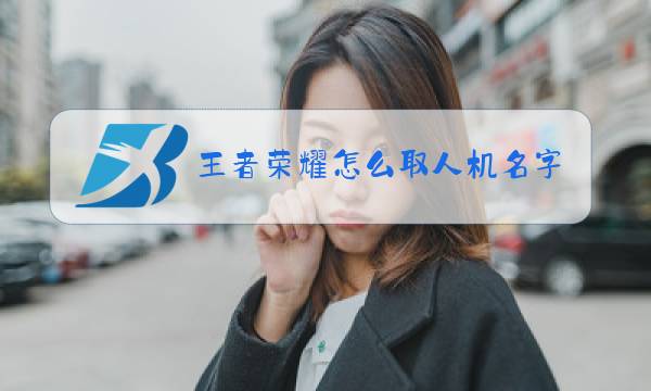 王者荣耀怎么取人机名字图片