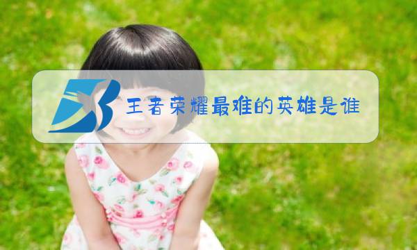 王者荣耀最难的英雄是谁图片