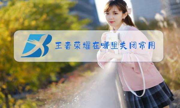 王者荣耀在哪里关闭常用英雄图片