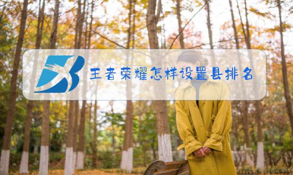 王者荣耀怎样设置县排名图片