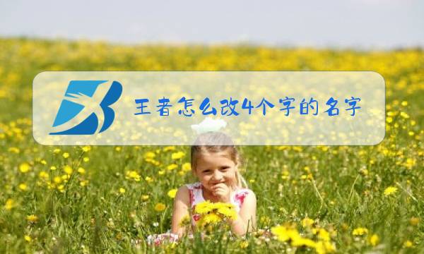 王者怎么改4个字的名字图片