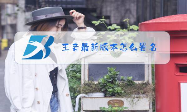 王者最新版本怎么署名图片