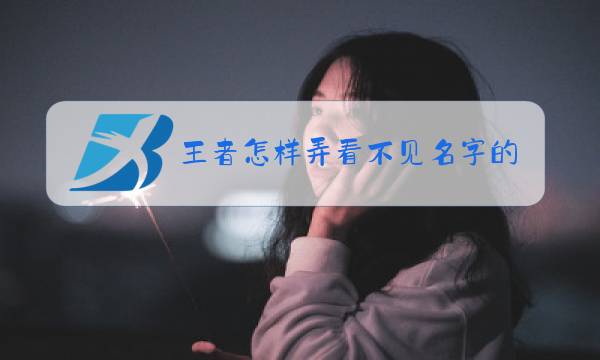 王者怎样弄看不见名字的