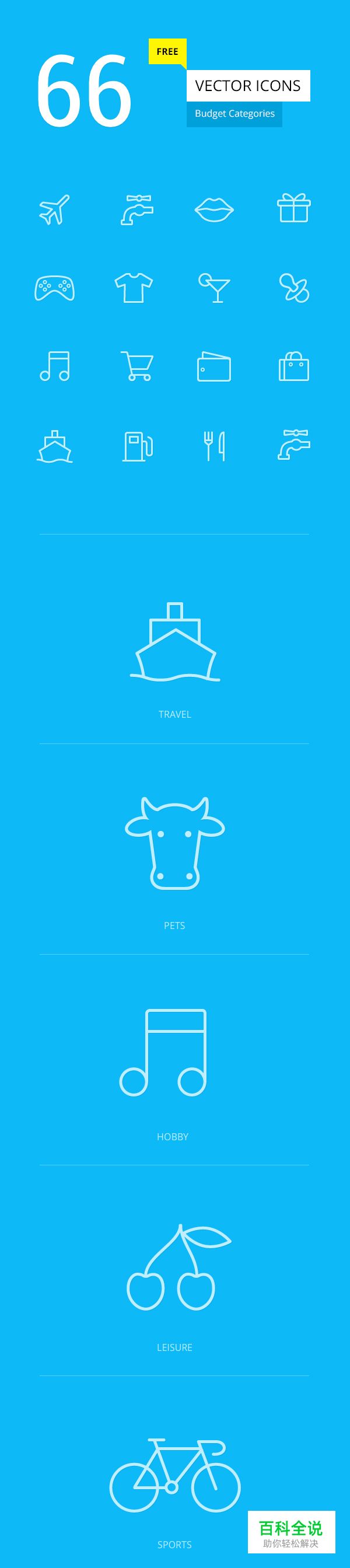 1000+线性图标免费下载（已打包）