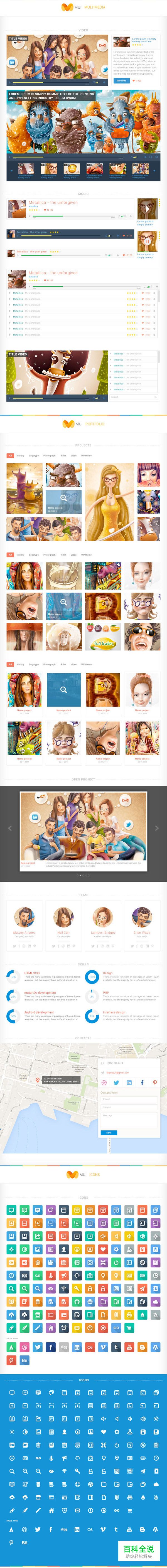 280个UI元素组件合集(设计师必备PSD免费下载)