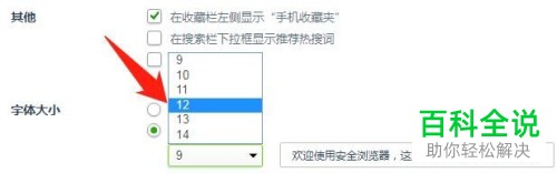 360安全浏览器的字体大小如何设置