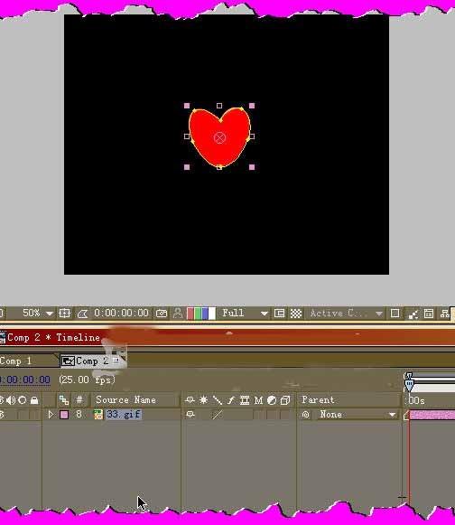 AE表达式实现心形来回飘散的动画效果
