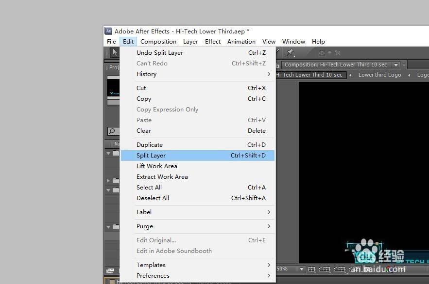 ae图层怎么断开? ae图层中间断开的教程