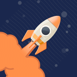 AE制作非常漂亮的小火箭发射gif动画效果