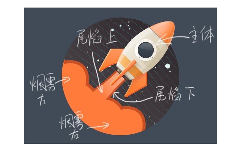 AE制作非常漂亮的小火箭发射gif动画效果