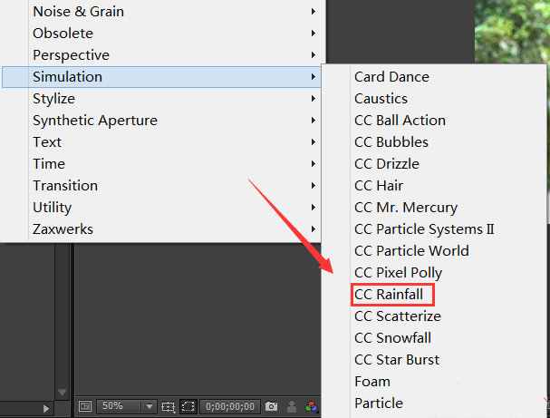 AE怎么给视频添加下雨的特效?