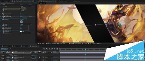 Ae怎么制作玻璃划过图片的特效?