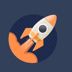 AE制作非常漂亮的小火箭发射gif动画效果