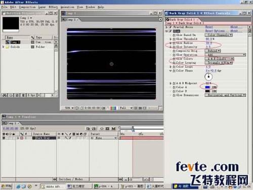 AE制作三维空间感光线