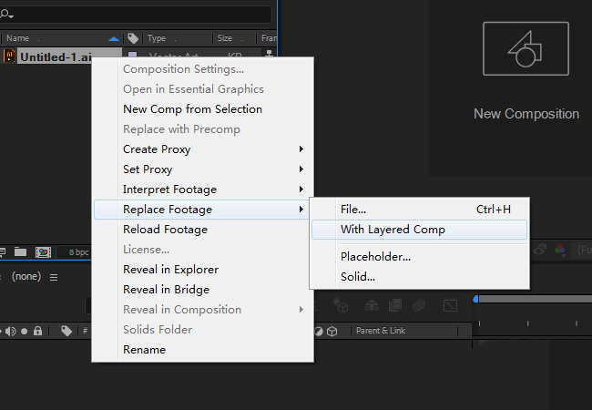 AE怎么导入ai图纸中所有的图层?
