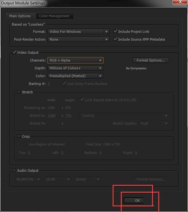 ae怎么输出带Alpha通道的视频格式?