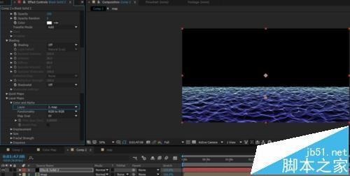 ae中怎么使用Form插件制作蓝色水波浪?