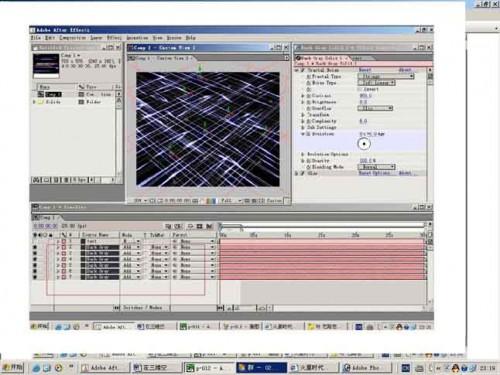 AE制作三维空间感光线
