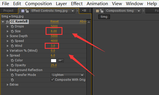 AE怎么给视频添加下雨的特效?