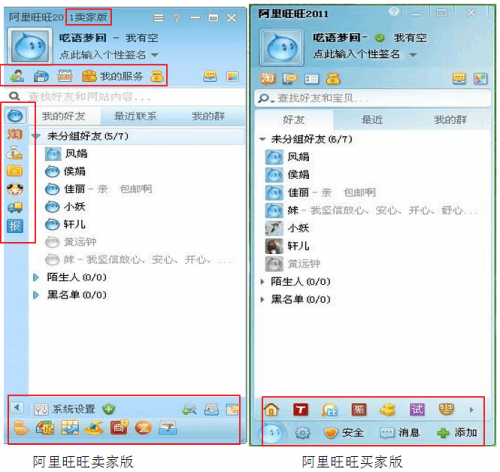 阿里旺旺2015卖家版和买家版有什么不同