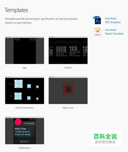Apple Watch 官方规范设计模板下载