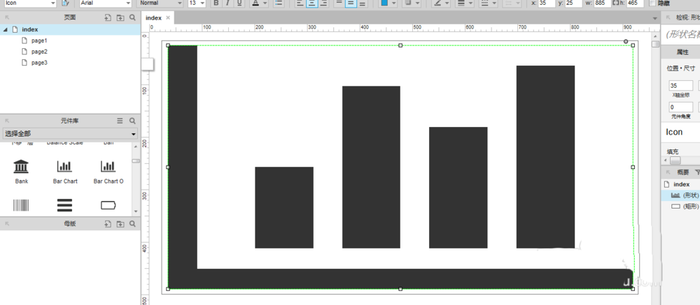 Axure怎么绘制柱状图图形? Axure绘制柱状图的教程