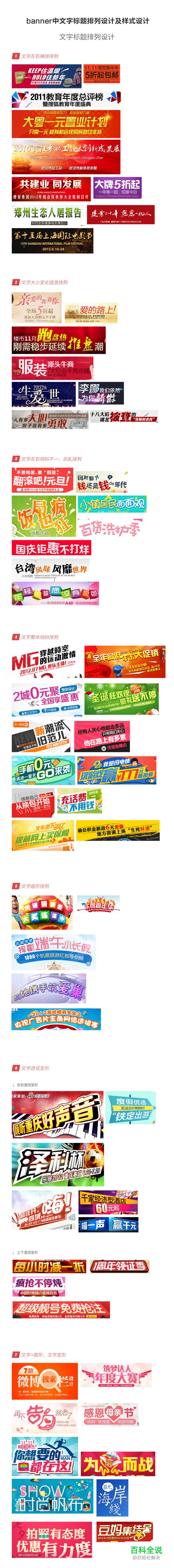 Banner文字排列及样式设计