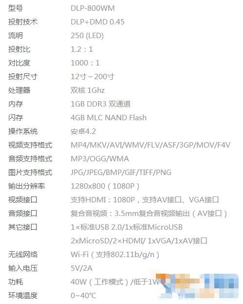 百度超级投影仪怎么样 百度超级投影仪评测配置参数详情介绍