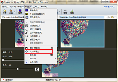 Beyond Compare怎么查看文件信息