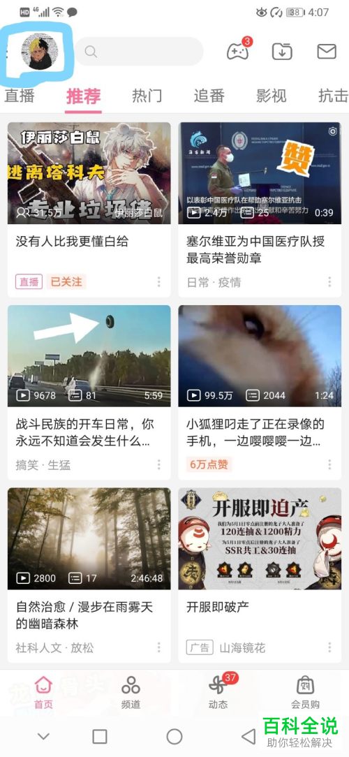 bilibili B站APP中的本周荣誉周报怎么查看