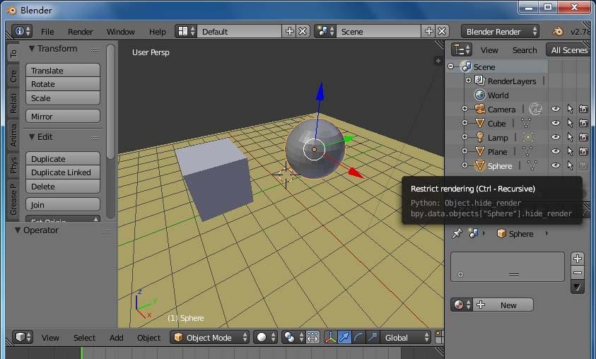 blender物体不想渲染该怎么隐藏?