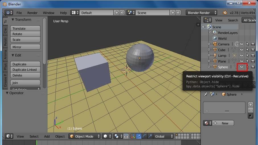 blender物体不想渲染该怎么隐藏?
