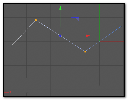 C4D贝塞尔曲线的两点怎么放到同一水平直线上?