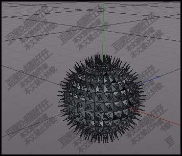 c4d怎么创建刺刺的球体?