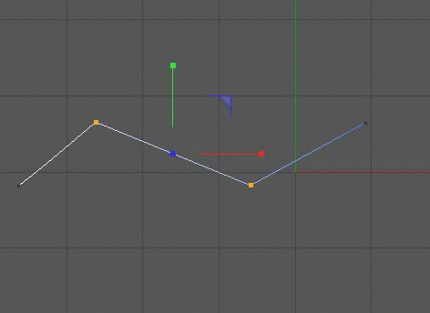 C4D贝塞尔曲线的两点怎么放到同一水平直线上?