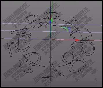 c4d文字怎么环形排列?