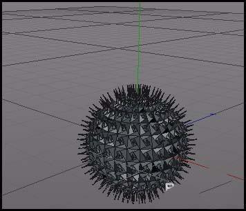 c4d怎么创建刺刺的球体?