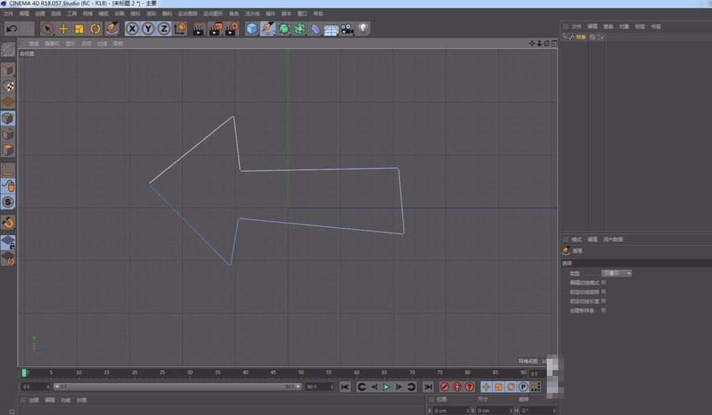 C4D样条线小技巧:C4D把倾斜的样条线转换为直线