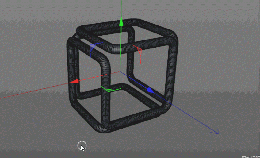 C4D怎么制作管道组成的方块?
